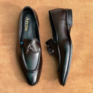 Men’s Coffee Brown Cow Leather Tassel Loafer