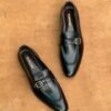 Men's Jet Black Cow Leather Loafer - Image 2