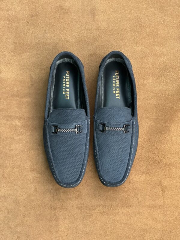 Men's Pacific Blue Cow Nubuck Leather Casual Loafer - Image 2