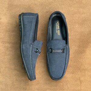 Men’s Pacific Blue Cow Nubuck Leather Casual Loafer