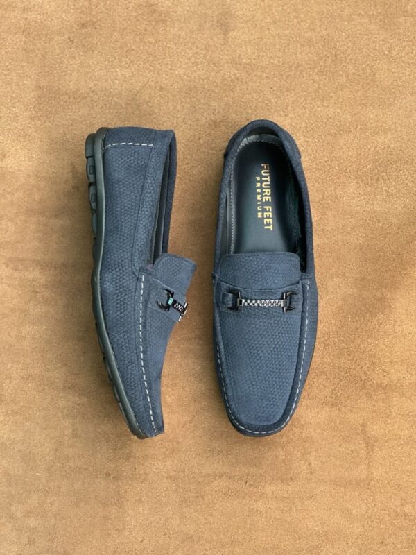 Men's Pacific Blue Cow Nubuck Leather Casual Loafer