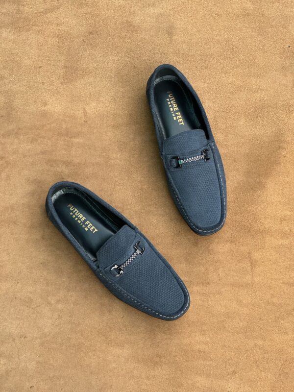 Men's Pacific Blue Cow Nubuck Leather Casual Loafer - Image 4