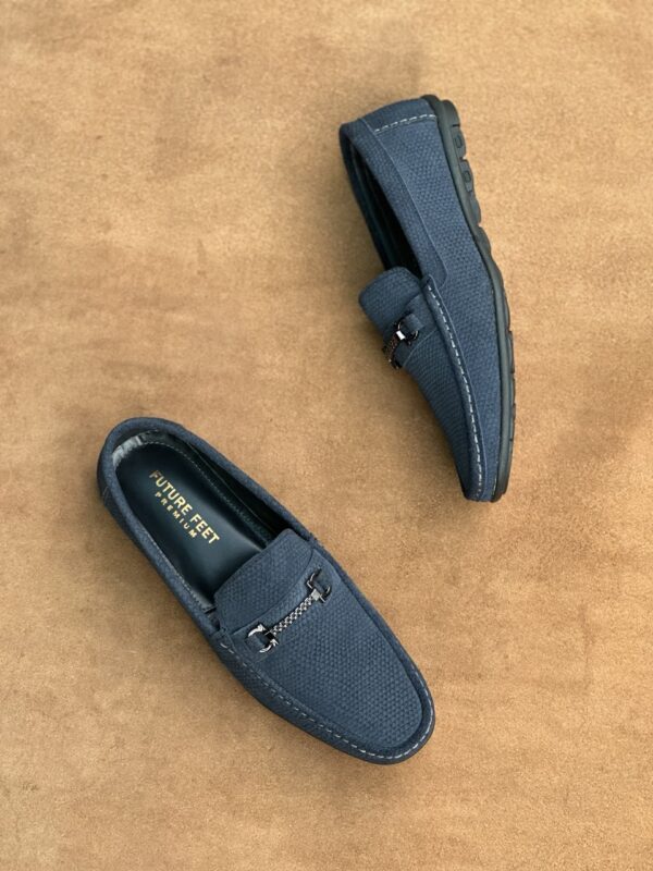 Men's Pacific Blue Cow Nubuck Leather Casual Loafer - Image 3