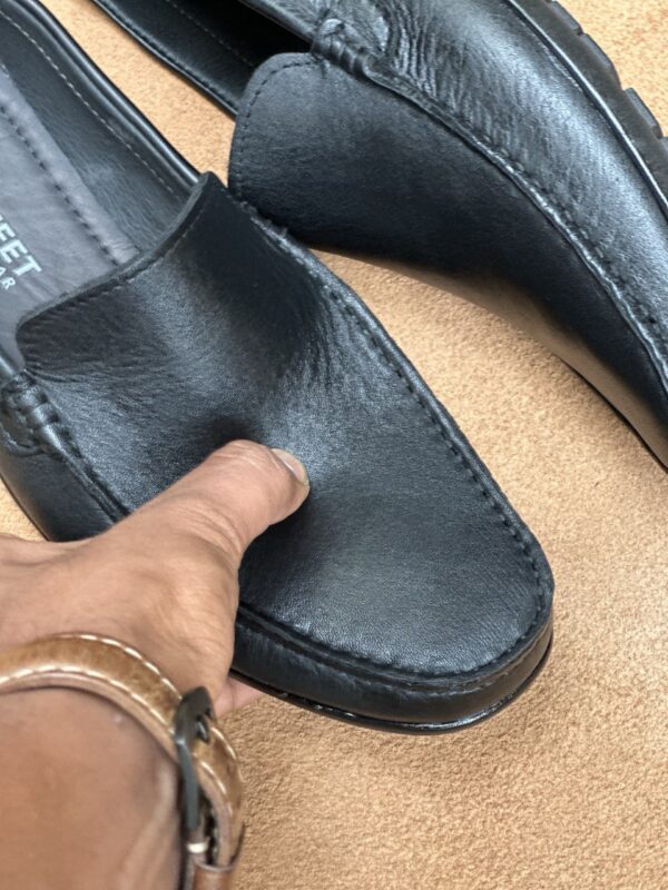 Men's Jet Black Nappa Cow Leather Casual Loafer - Image 2