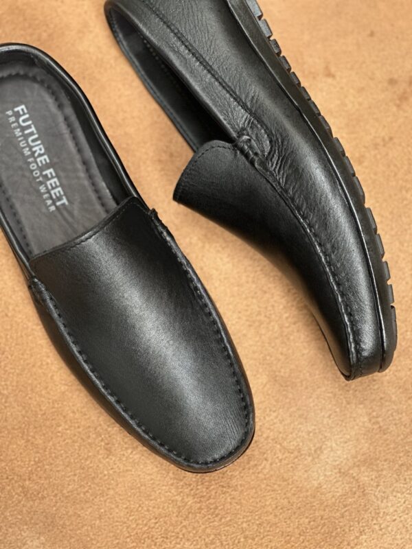 Men's Jet Black Nappa Cow Leather Casual Loafer - Image 5