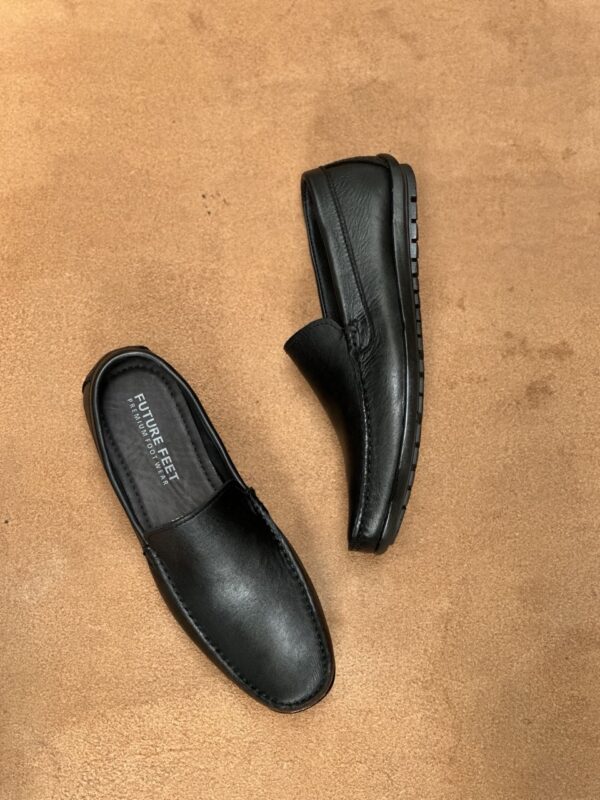 Men's Jet Black Nappa Cow Leather Casual Loafer - Image 6