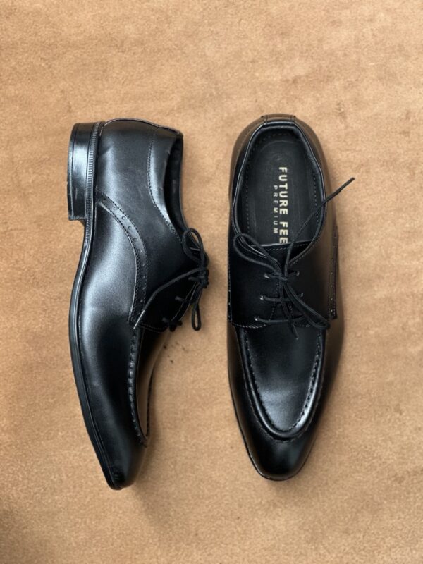 Men's Jet Black Cow Leather Norwegian Derby Shoe