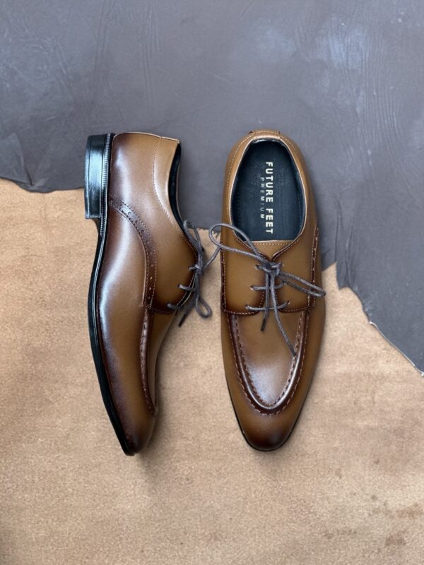 Men's Tan Shaded Cow Leather Norwegian Derby Shoe