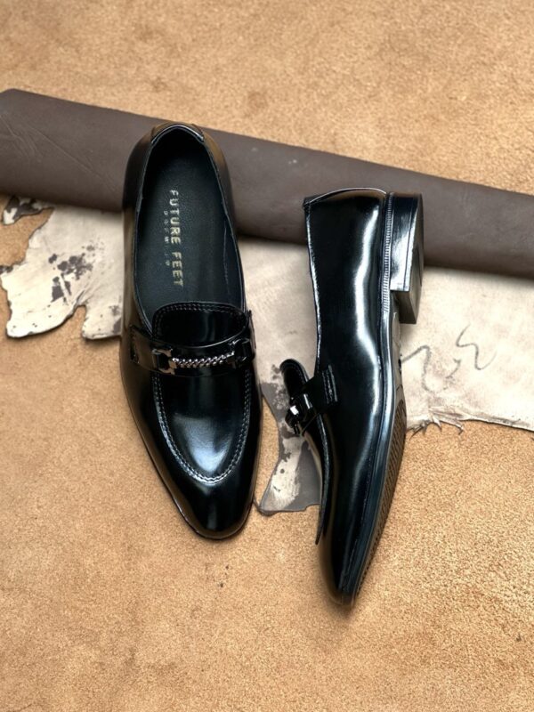 Men's Gloss Black Cow Leather Loafer