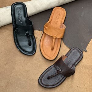 Men’s Premium Sheep Leather Old Money Slippers – Black | Tan | Coffee Brown