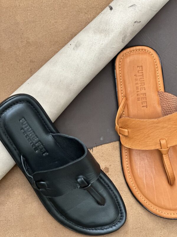 Men’s Premium Sheep Leather Old Money Slippers – Black | Tan | Coffee Brown - Image 3