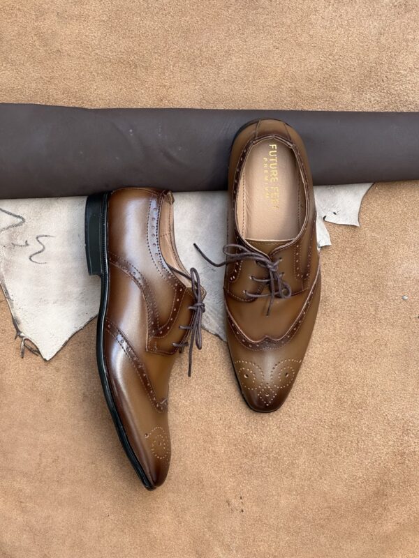 Men's Tan Shaded Cow Leather Brogue Shoe