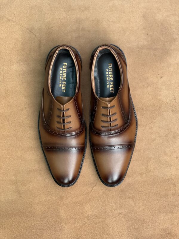 Men's Tan Shaded Cow Leather Oxford Shoe