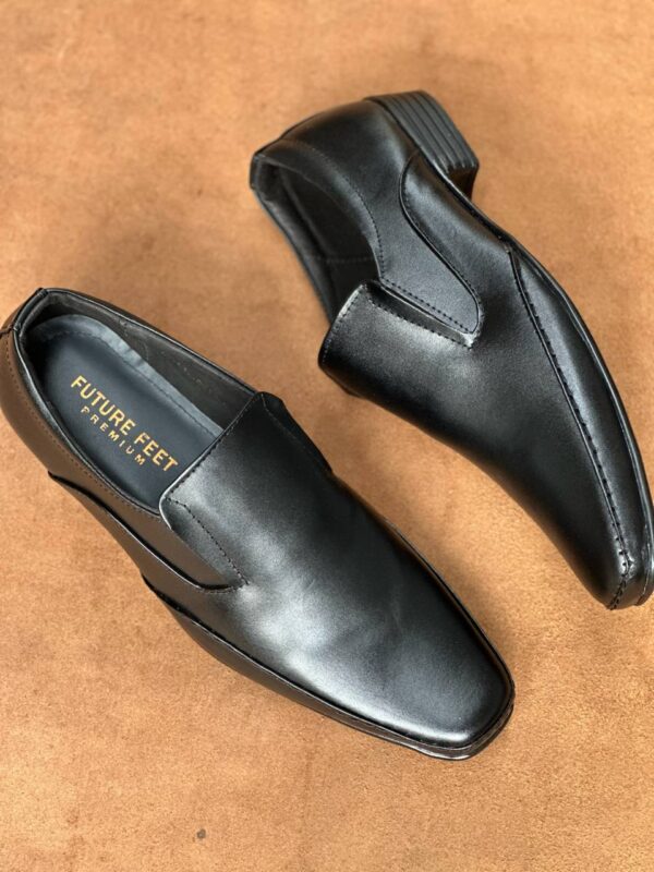 Men's Jet Black Buffalo Leather Slip-On Shoe