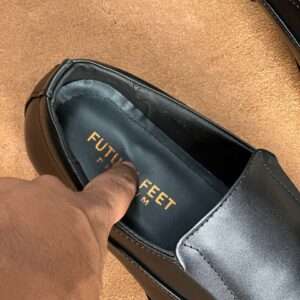 Men’s Jet Black Buffalo Leather Slip-On Shoe