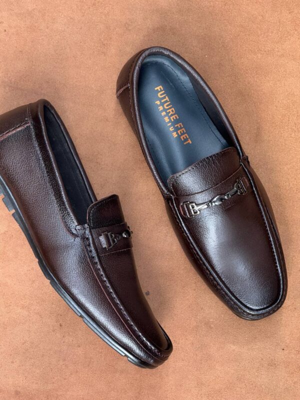 Men's Coffee Brown Cow Nappa Leather Casual Loafer - Image 2