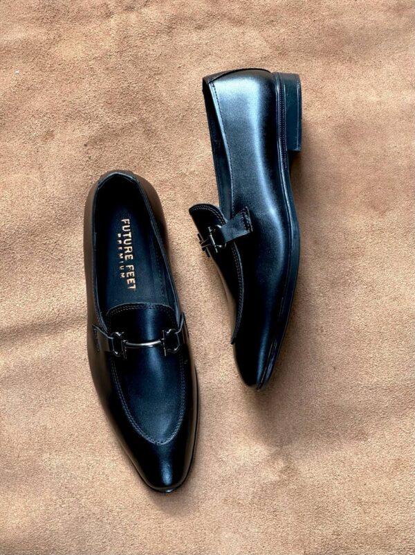 Men's Jet Black Cow Leather Horsebit Loafer - Image 3