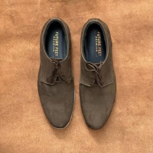 Men’s Olive Green Suede Nubuck Cow Leather Casual Derby Shoe
