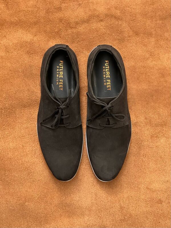 Men's Elephant Black Nubuck Cow Leather Casual Derby Shoe