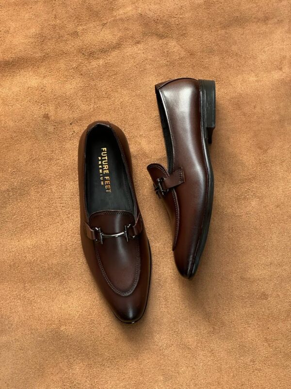 Men's Coffee Brown Cow Leather Horsebit Loafer